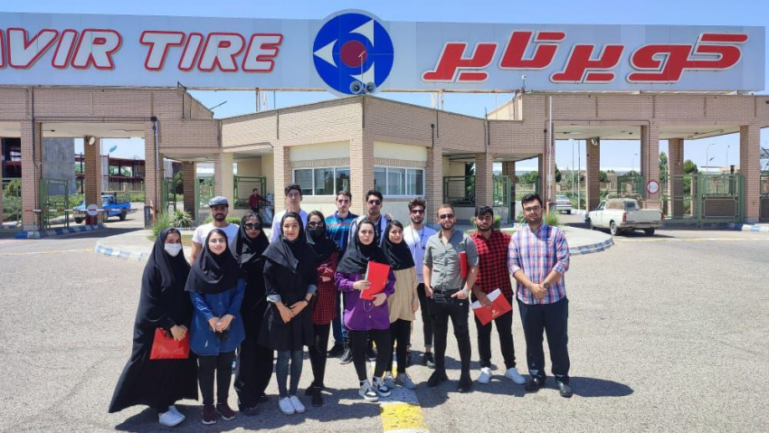 بازدید دانشجویان رشته مهندسی شیمی از کارخانه کویر تایر بیرجند